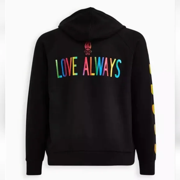 Torrid Trolls "Love Always" Zip Up Hoodie β€οΈπ§‘πππ - Picture 1 of 7